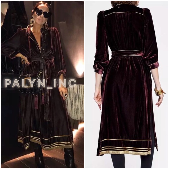 zara velvet look dress